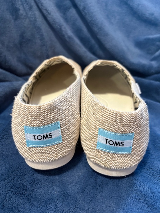 Toms Men's Slip-On Loafers in Light Beige Canvas - Picture 2 of 7